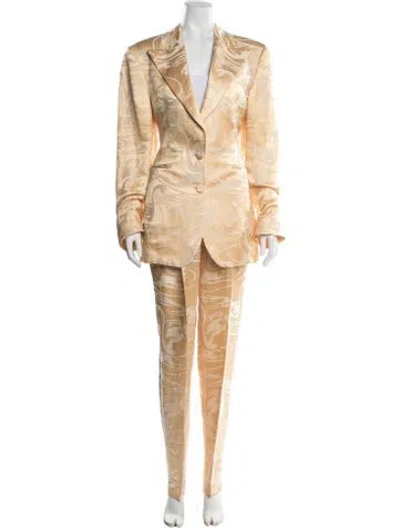 Pre-owned Acne Studios Linen Printed Pantsuit In Multi