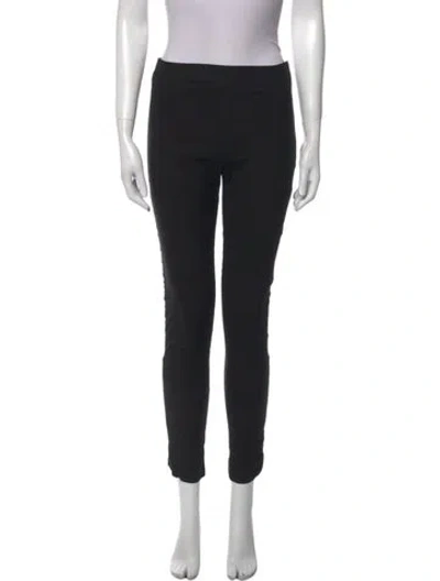 Pre-owned Acne Studios Linen Skinny Leg Pants In Black