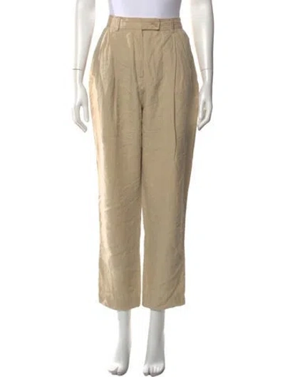 Pre-owned Acne Studios Linen Straight Leg Pants In Neutral