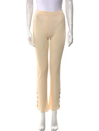 Pre-owned Acne Studios Linen Straight Leg Pants W/ Tags In Neutral