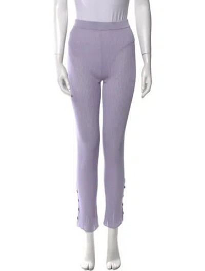 Pre-owned Acne Studios Linen Straight Leg Pants W/ Tags In Purple