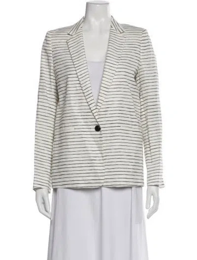 Pre-owned Acne Studios Linen Striped Blazer In Neutral