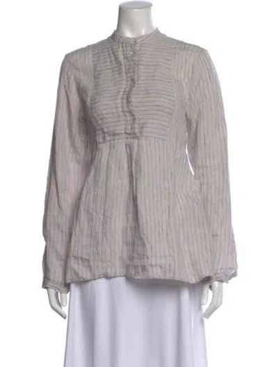 Pre-owned Acne Studios Linen Striped Blouse