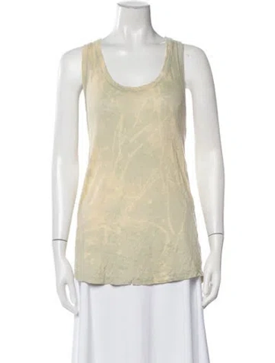 Pre-owned Acne Studios Linen Tie-dye Print Top In Yellow