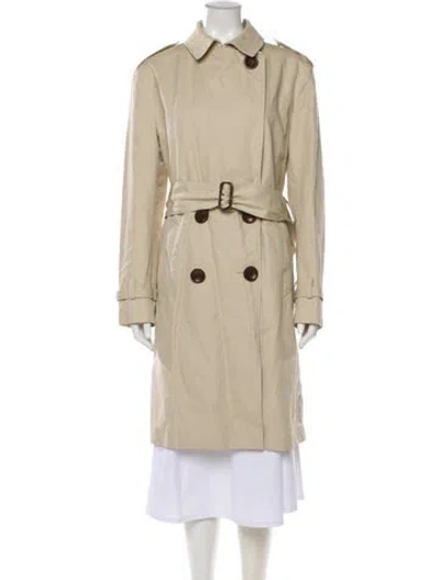Pre-owned Acne Studios Linen Trench Coat In Brown
