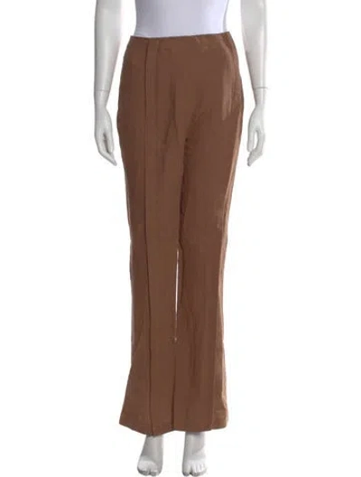 Pre-owned Acne Studios Linen Wide Leg Pants In Brown