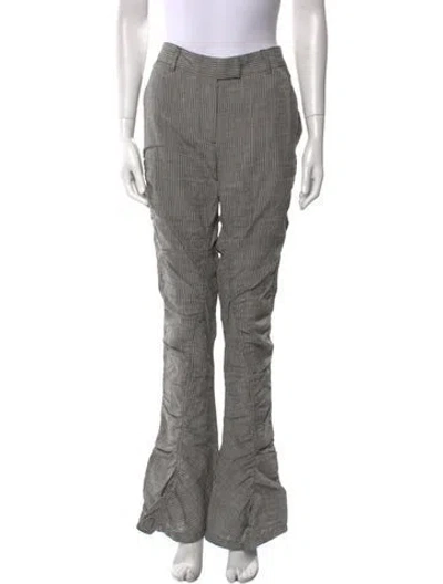 Pre-owned Acne Studios Linen Wide Leg Pants In Gray