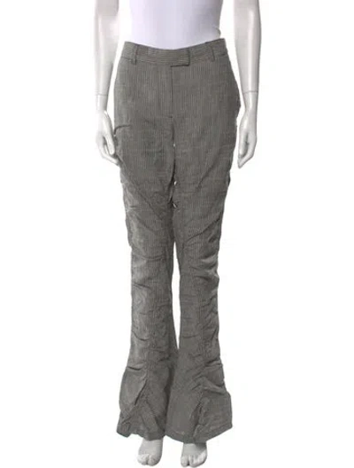 Pre-owned Acne Studios Linen Wide Leg Pants In Gray