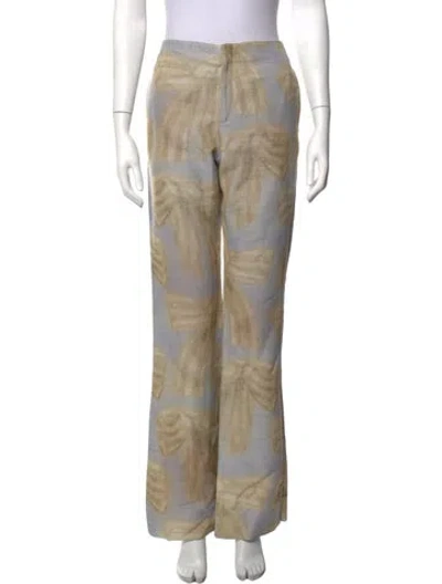 Pre-owned Acne Studios Linen Wide Leg Pants In Grey