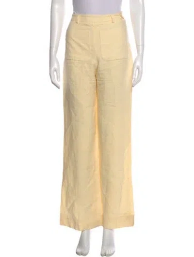 Pre-owned Acne Studios Linen Wide Leg Pants In Neutral