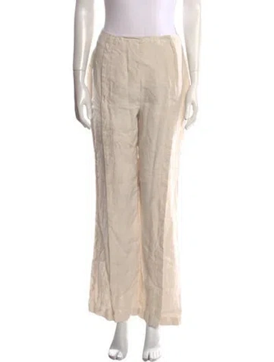 Pre-owned Acne Studios Linen Wide Leg Pants In Neutral