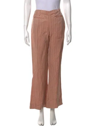 Pre-owned Acne Studios Linen Wide Leg Pants In Neutral