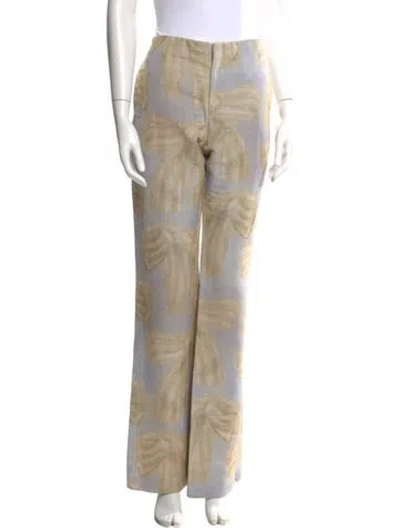 Pre-owned Acne Studios Linen Wide Leg Pants W/ Tags In Neutral