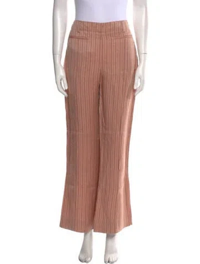 Pre-owned Acne Studios Linen Wide Leg Pants W/ Tags In Pink