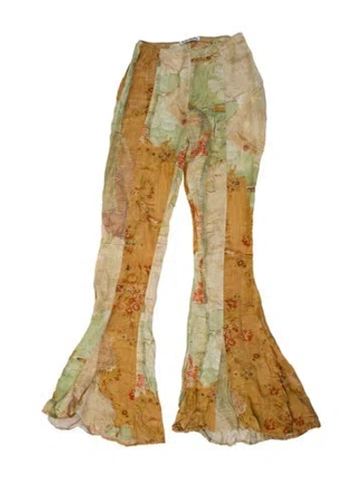 Pre-owned Acne Studios Linen Wide Leg Pants In Yellow