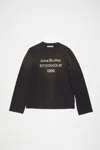 Acne Studios Logo 1996 Long Sleeve T-shirt In Faded Black