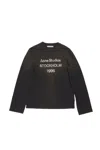 Acne Studios Logo 1996 Long Sleeve T-shirt In Faded Black