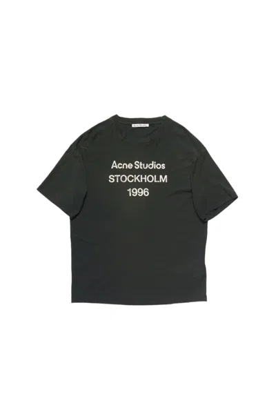 Acne Studios Exford U 1996 Cotton Blend T-shirt In Faded Black