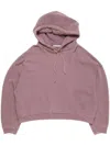 Acne Studios Logo-appliqué Organic-cotton Hoodie In Plum Purple