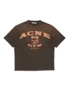 Acne Studios Logo-appliqué T-shirt In Brown