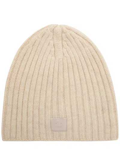 ACNE STUDIOS ACNE STUDIOS LOGO-APPLIQUÉ WOOL BEANIE