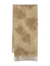 Acne Studios Logo-appliqué Wool Scarf In Green