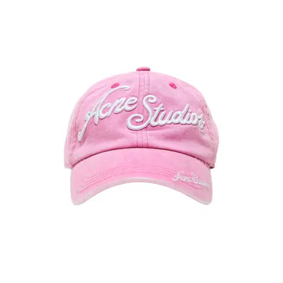 Pre-owned Acne Studios Logo Baseball Cap 'bubble Pink' | Men's Size Onesize