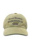 Acne Studios Logo Baseball Cap In Green