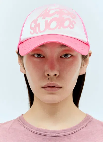 Acne Studios Trucker Hat In Multi Pink