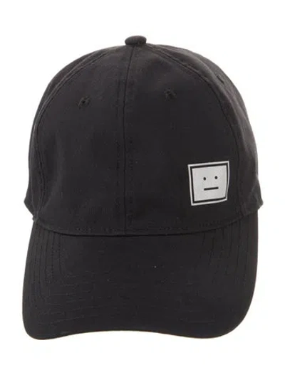 Pre-owned Acne Studios Logo Baseball Hat In Black