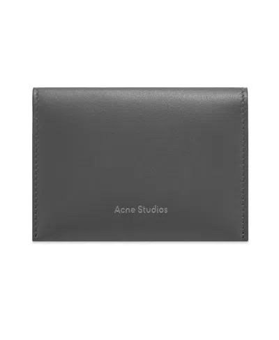 Acne Studios Logo Bi-fold Cardholder In Gray