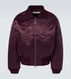 Acne Studios Logo Bomber Jacket In Burgundy