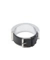 Acne Studios Leather Cuff Bracelet In White