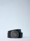 Acne Studios Logo Buckle Leather Belt In Pattern