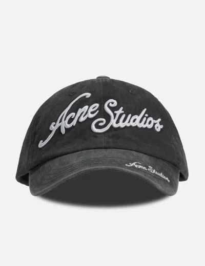 Acne Studios Logo Cap In Black