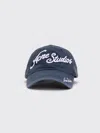 Acne Studios Logo Cap In Blue