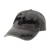 Acne Studios Black Logo Cap In Grey