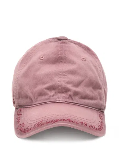 Acne Studios Logo Cap In Pink