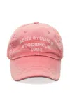 Acne Studios Logo Cap In Pink