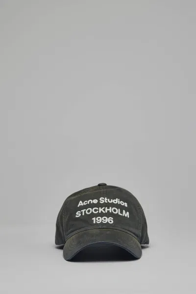 Acne Studios Logo Cap With Embroidered Logo In Black