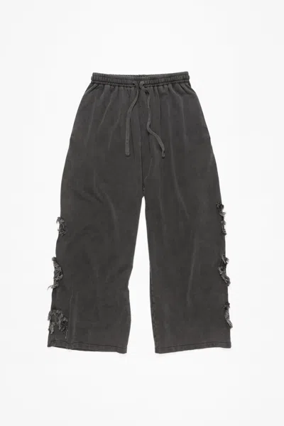 Acne Studios Logo Cargo Sweatpants In Black