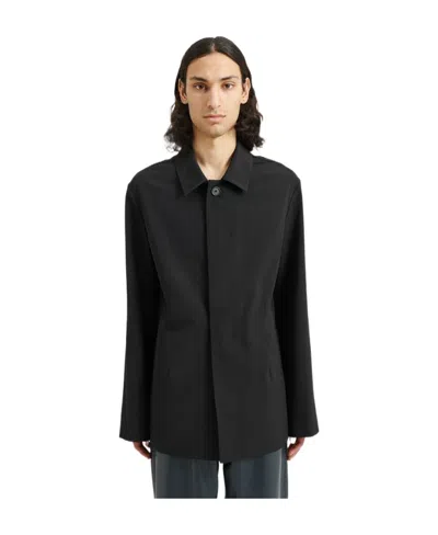 Acne Studios Logo Casual Jacket In Black