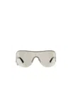 Acne Studios Logo-charm Shield-frame Sunglasses In White