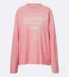 Acne Studios Logo Cotton And Hemp Jersey T-shirt In Pink