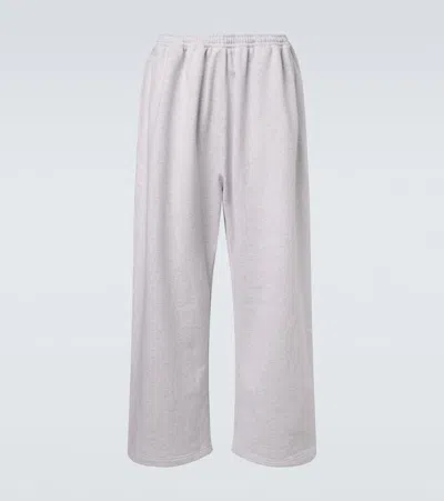 Acne Studios Logo Cotton-blend Fleece Sweatpants In White
