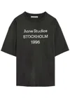Acne Studios Logo T-shirt Faded Black In Black