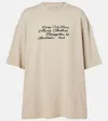 Acne Studios Graphic Print Cotton T-shirt With Short Sleeves In Neutral