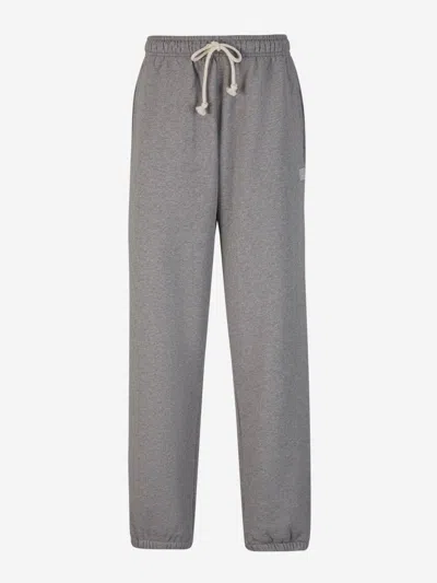 Acne Studios Logo Cotton Joggers In Light Grey