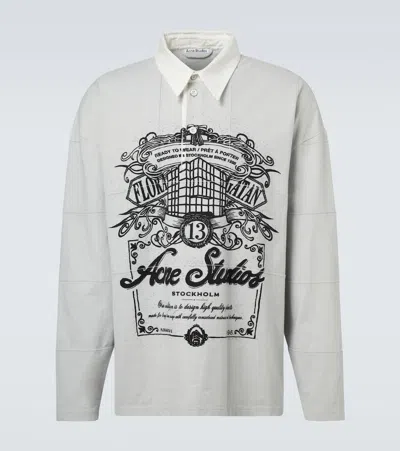 ACNE STUDIOS LOGO COTTON POLO SHIRT