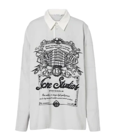 Acne Studios Logo Cotton Sweatshirt In Black